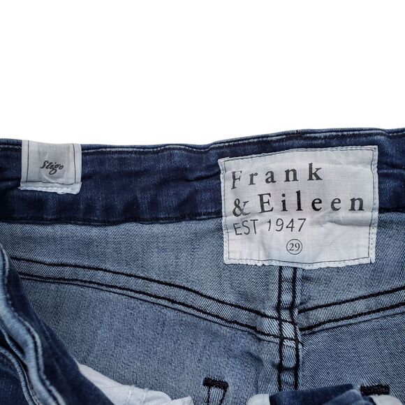 Frank & Eileen Sligo Skinny Jeans Womens 29 Italian Power Denim Ankle Raw Hem - Picture 3 of 11
